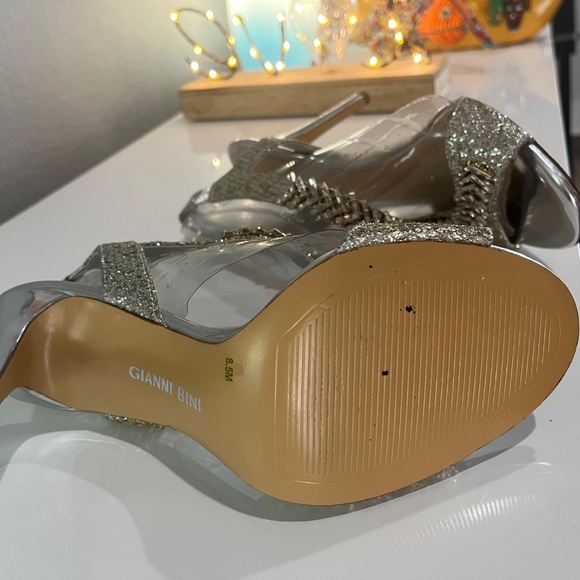 GIANNI BINI SZ 8.5 Silver and Gold with RHINE STONES - Picture 7 of 12